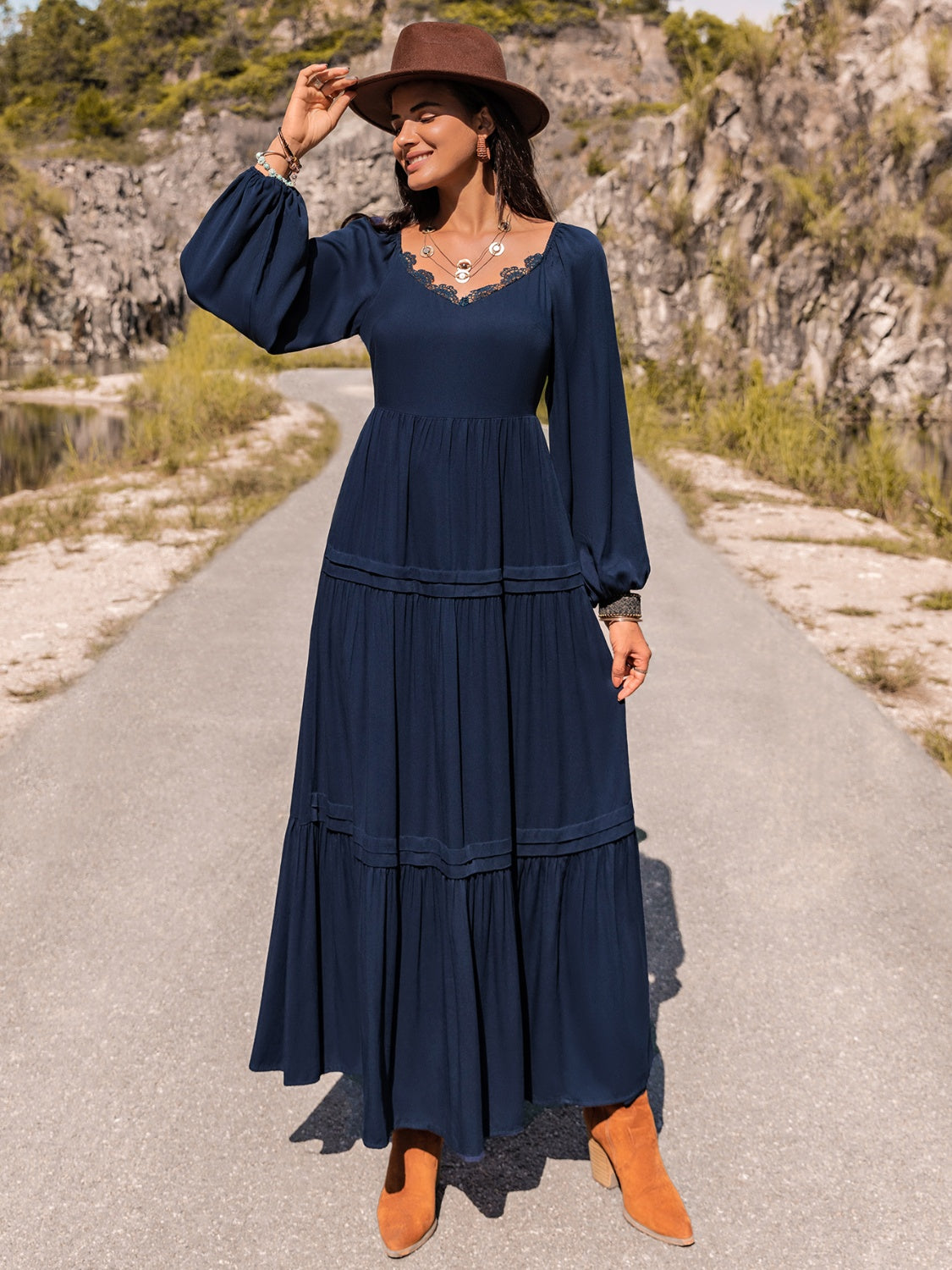 Navy boho bridesmaid dresses best sale