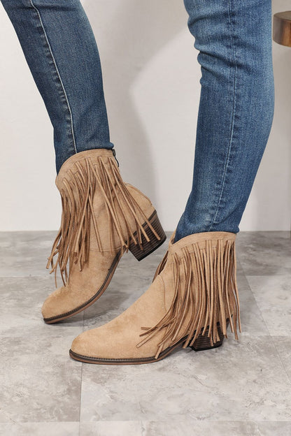 Legend Women's Fringe Cowboy Western Ankle Boots [Spirit and Rebel]   