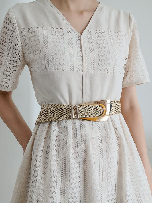 Irregular Buckle Braid Boho Belt - Spirit and Rebel [Spirit and Rebel]   