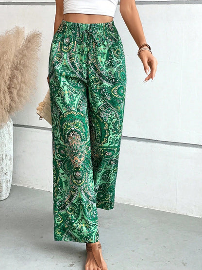 Printed Wide Leg Pants [Spirit and Rebel]   