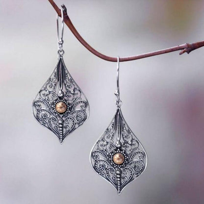 Silver-Plated Cutout Dangle Boho Earrings - Spirit and Rebel [Spirit and Rebel]   