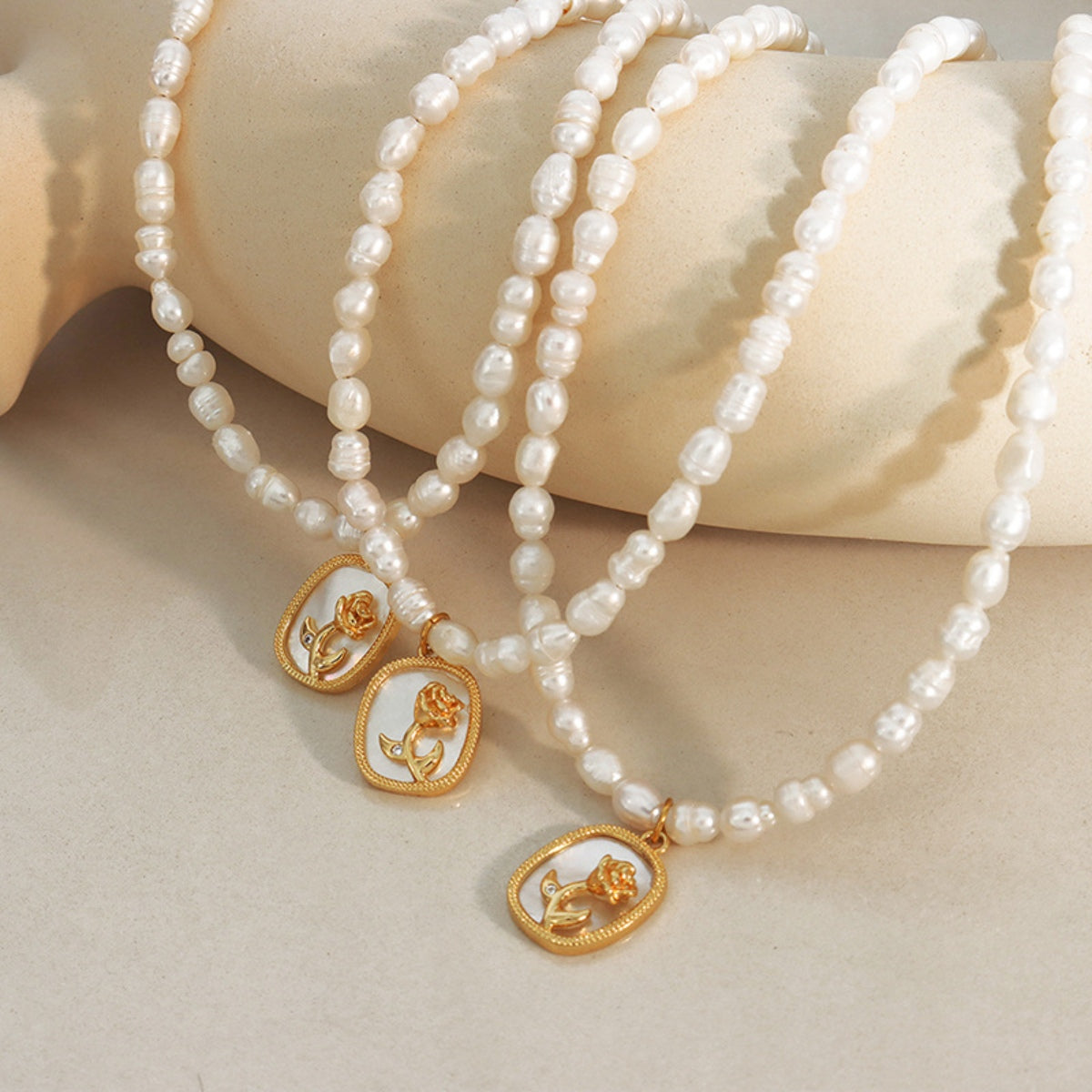 18K Gold-Plated Freshwater Pearl Boho Necklace - Spirit and Rebel [Spirit and Rebel]   