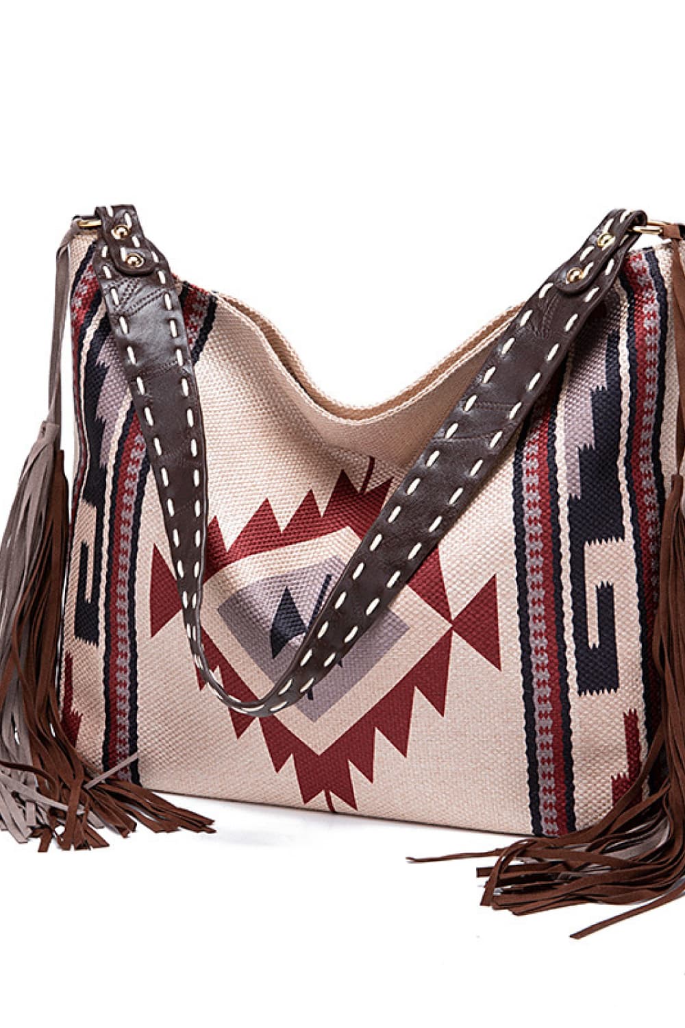 Geometric Canvas Tote Boho Bag - Spirit and Rebel [Spirit and Rebel]   