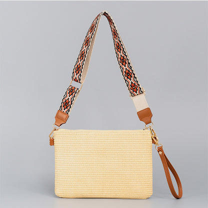 Geometric Straw Weave Crossbody Boho Bag - Spirit and Rebel [Spirit and Rebel]   