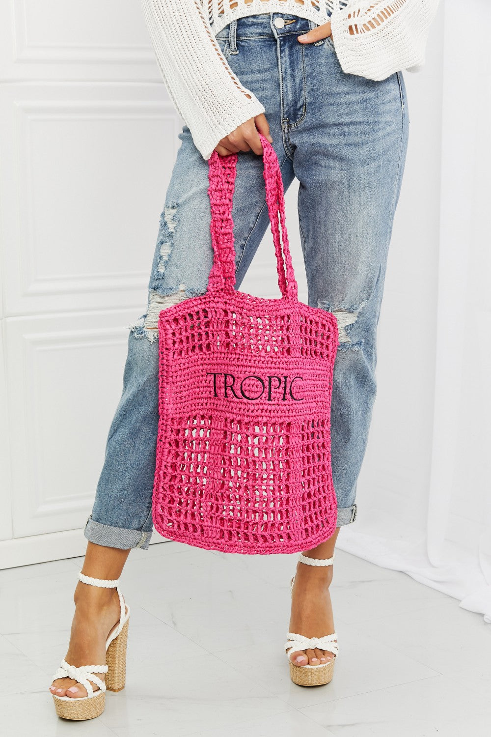 Fame Tropic Babe Staw Tote Bag [Spirit and Rebel]