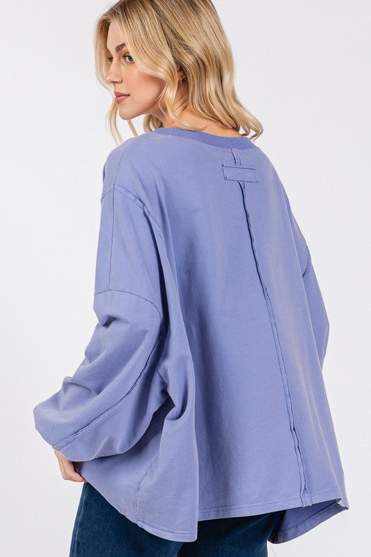 Flower Patch Dropped Shoulder Oversize Top [Spirit and Rebel]