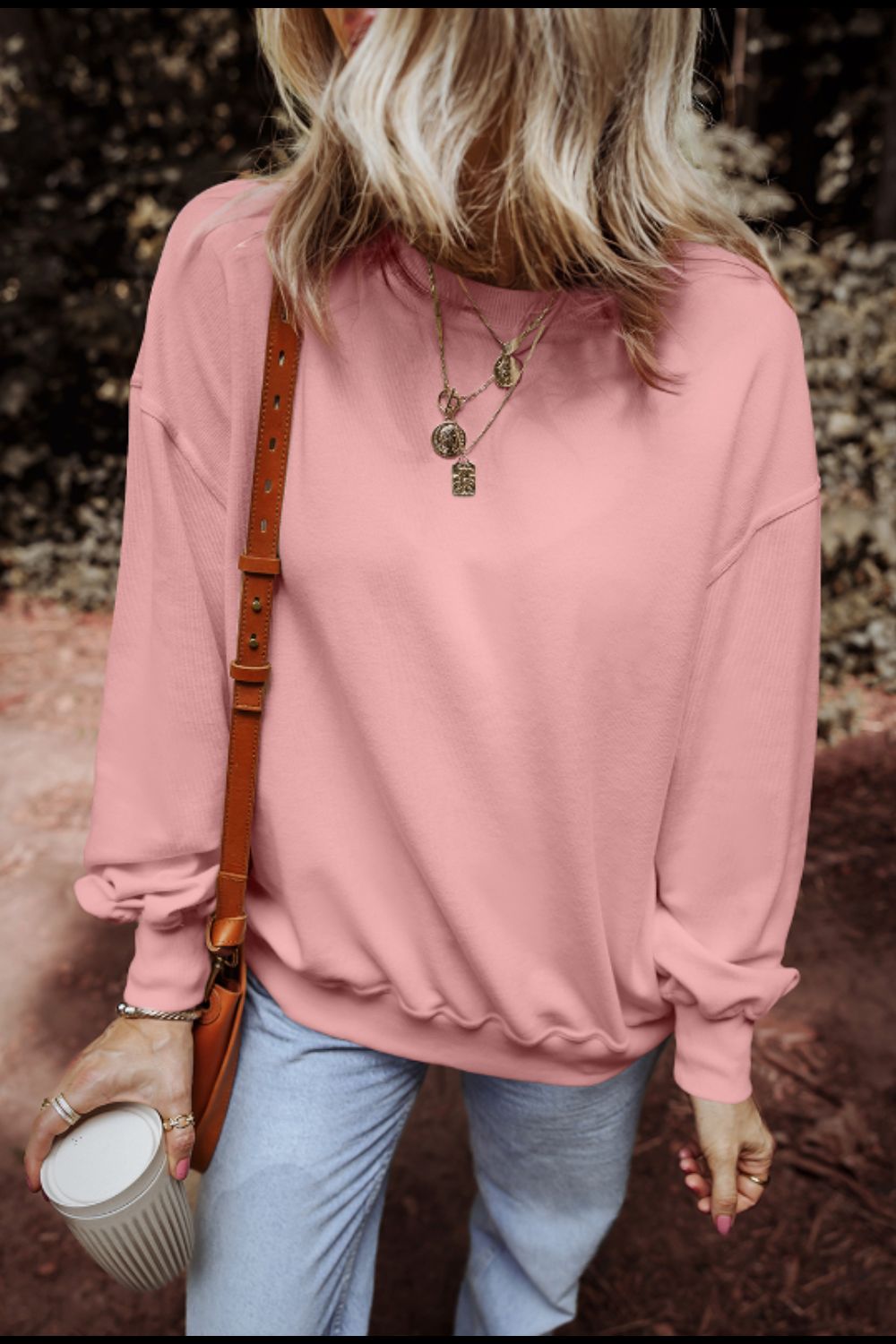 Spirit and Rebel Round Neck Long Sleeve Boho Sweatshirt [Spirit and Rebel]   