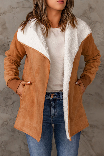 Open Front Long Sleeve Sherpa Jacket [Spirit and Rebel]