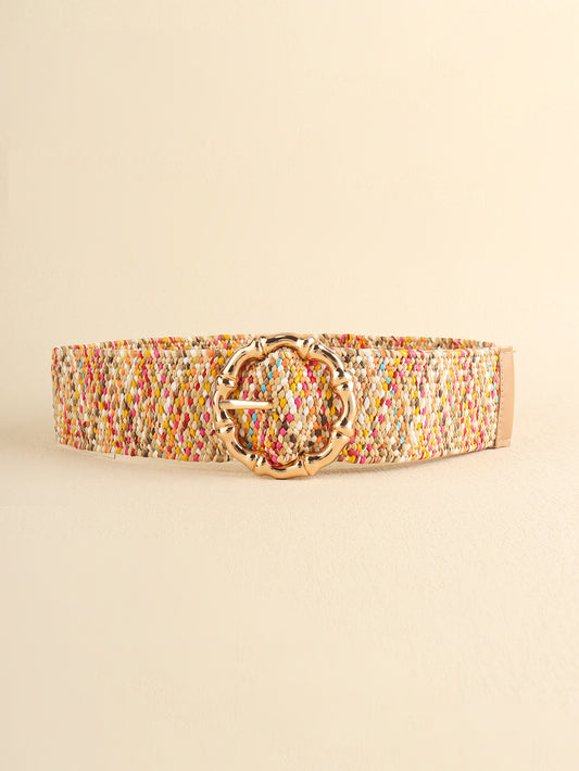 Multicolored Wide Boho Belt - Spirit and Rebel [Spirit and Rebel] Multicolor One Size 