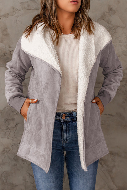 Open Front Long Sleeve Sherpa Jacket [Spirit and Rebel]