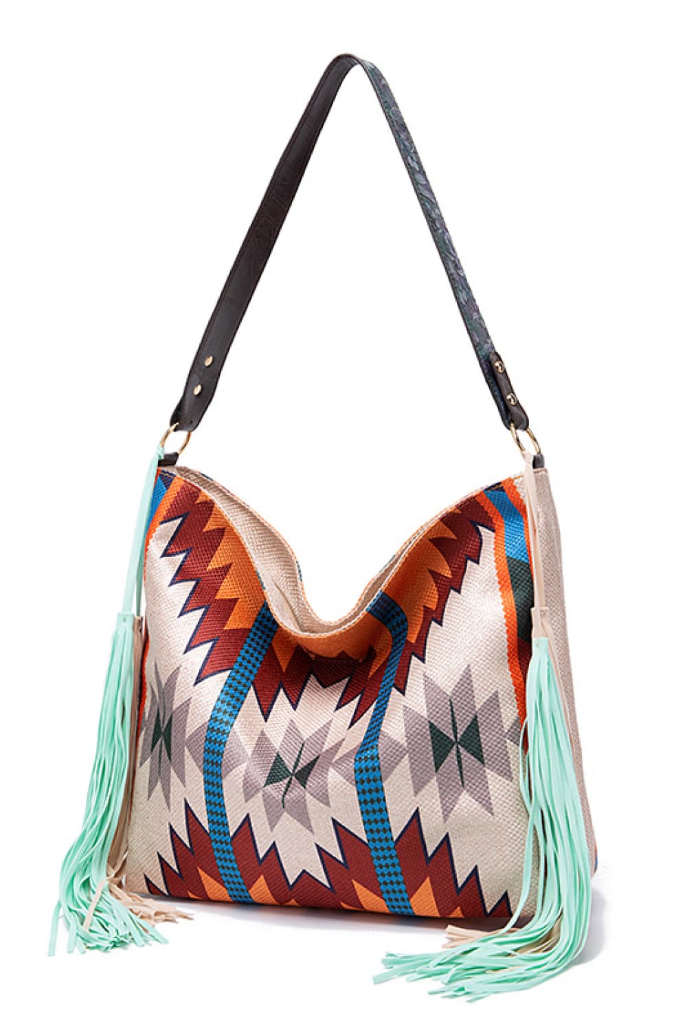 Geometric Canvas Tote Boho Bag - Spirit and Rebel [Spirit and Rebel]   