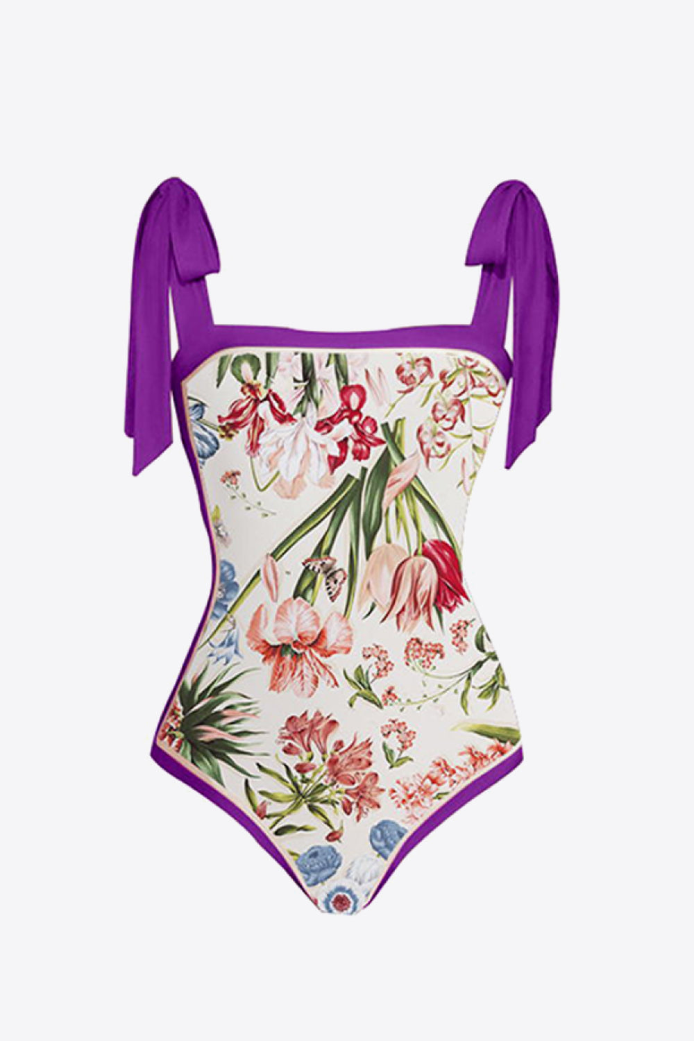 Floral Tie Shoulder Two-Piece Swim Set [Spirit and Rebel]