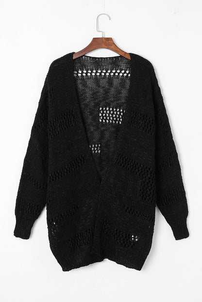 Openwork Open Front Long Sleeve Cardigan [Spirit and Rebel]