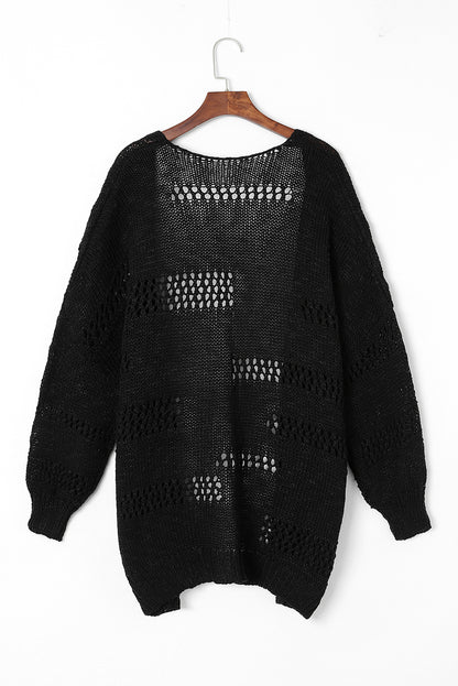 Openwork Open Front Long Sleeve Cardigan [Spirit and Rebel]