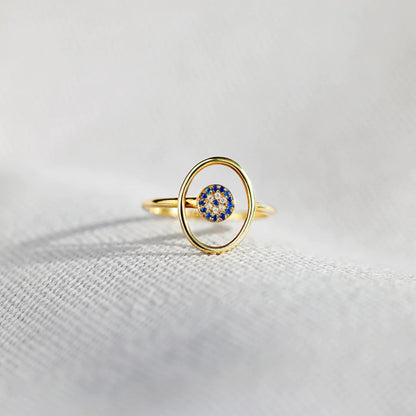 925 Sterling Silver Evil Eye Ring - Spirit and Rebel [Spirit and Rebel]   