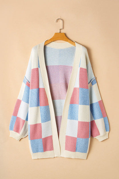 Color Block Open Front Long Sleeve Boho Cardigan - Spirit and Rebel [Spirit and Rebel]   