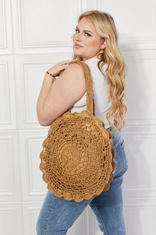 Brunch Time Straw Rattan Handbag - Spirit and Rebel [Spirit and Rebel] Caramel One Size 