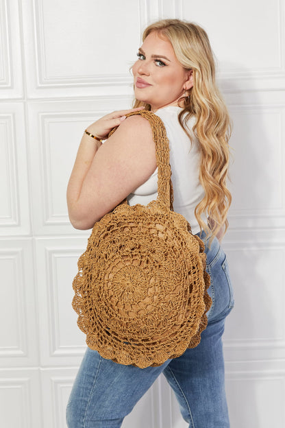 Justin Taylor Brunch Time Straw Rattan Handbag [Spirit and Rebel] Caramel One Size