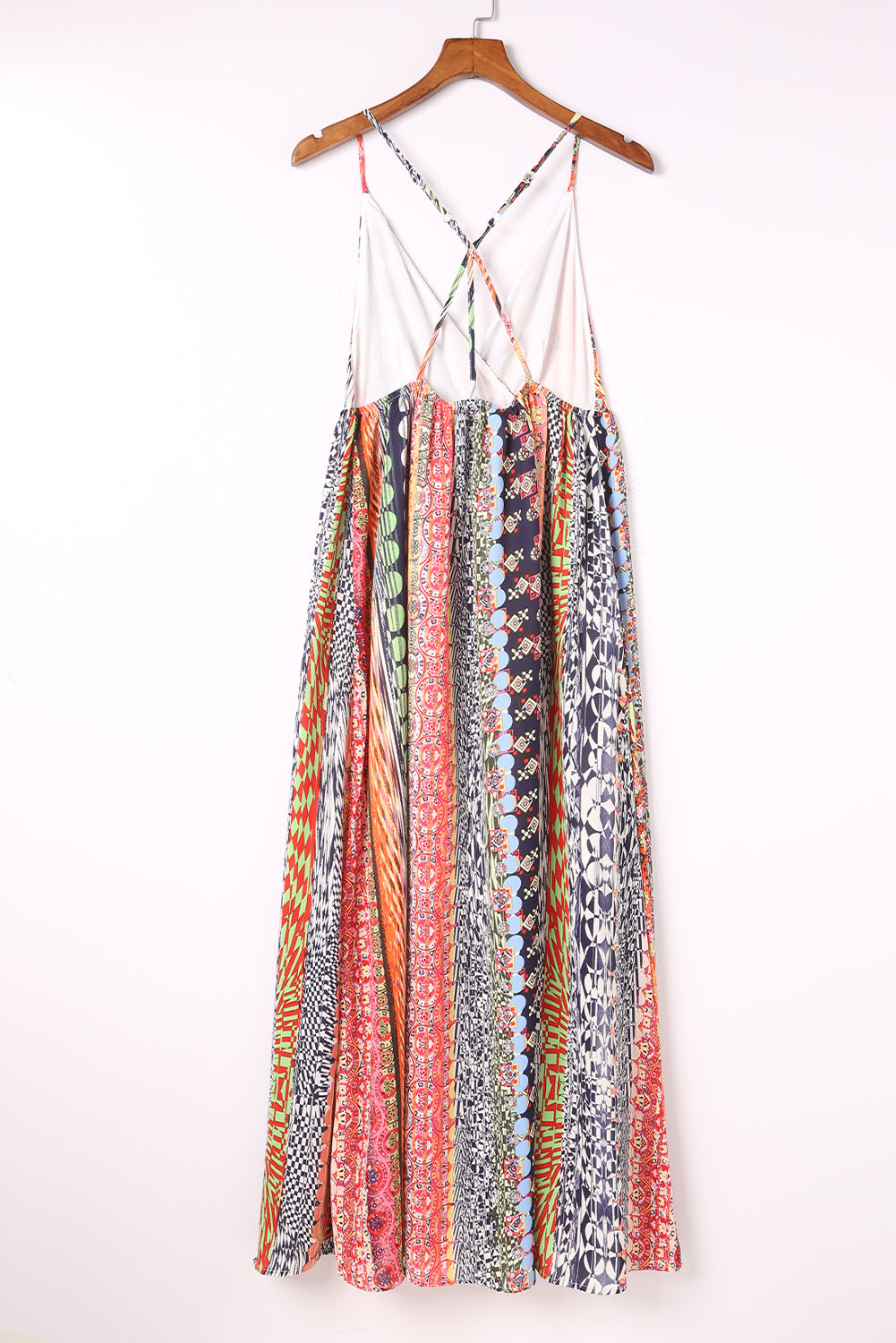 Printed Surplice Spaghetti Strap Boho Dress [Spirit and Rebel]   