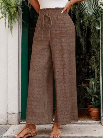 Tied Wide Leg Boho Pants - Spirit and Rebel [Spirit and Rebel]   