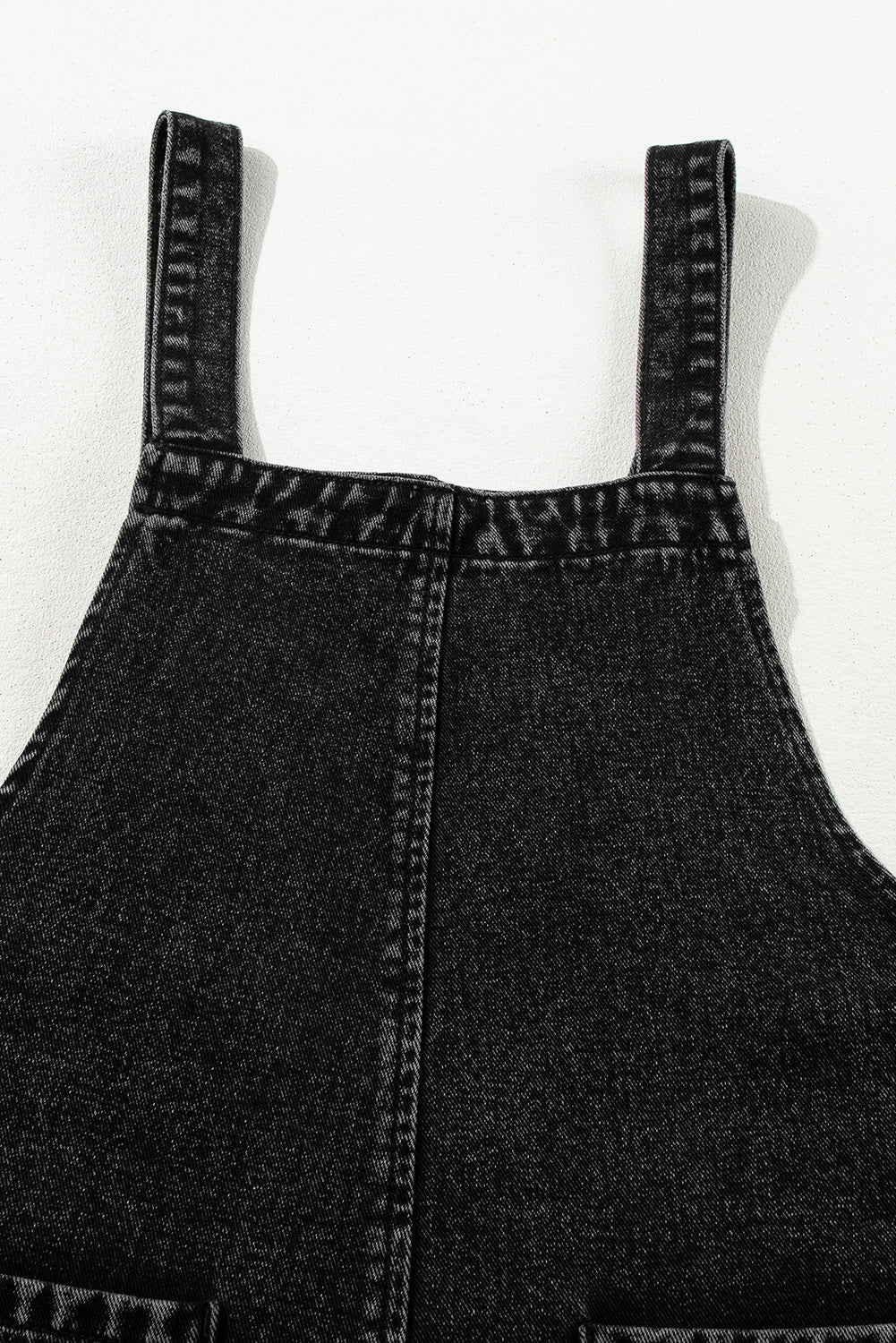 Spirit and Rebel Distressed Wide Strap Denim Overalls [Spirit and Rebel]   