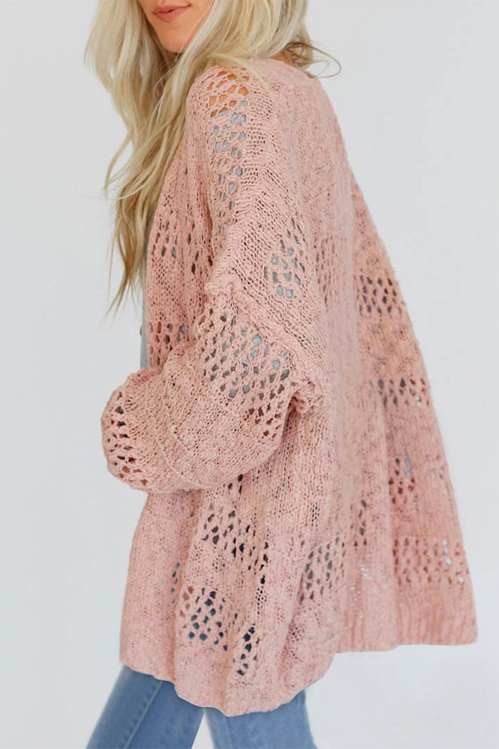 Openwork Open Front Long Sleeve Cardigan [Spirit and Rebel]