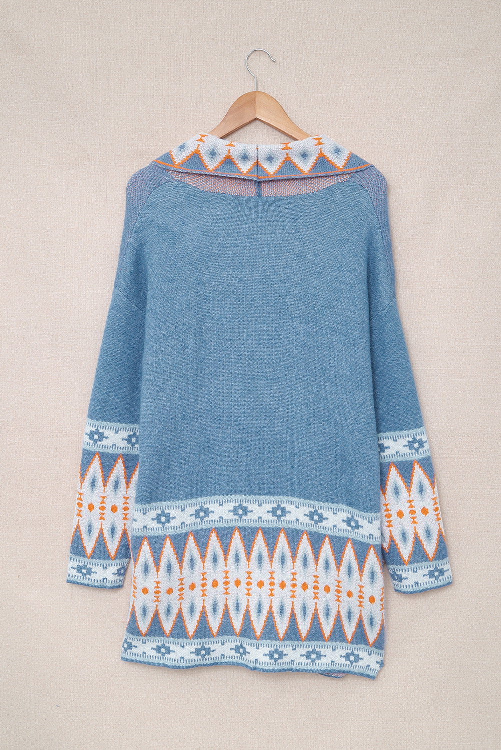 Geometric Open Front Long Sleeve Cardigan [Spirit and Rebel]