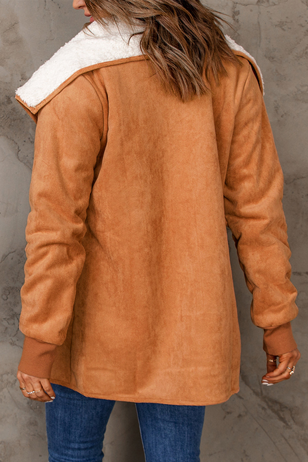 Open Front Long Sleeve Sherpa Jacket [Spirit and Rebel]