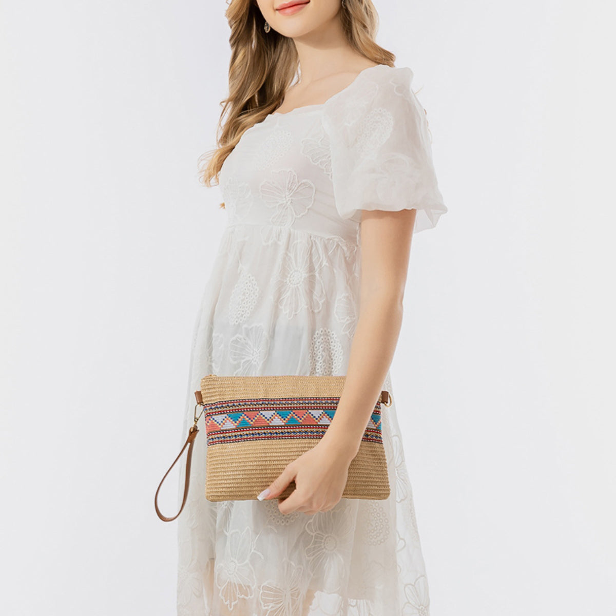 Geometric Straw Weave Crossbody Boho Bag - Spirit and Rebel [Spirit and Rebel]   