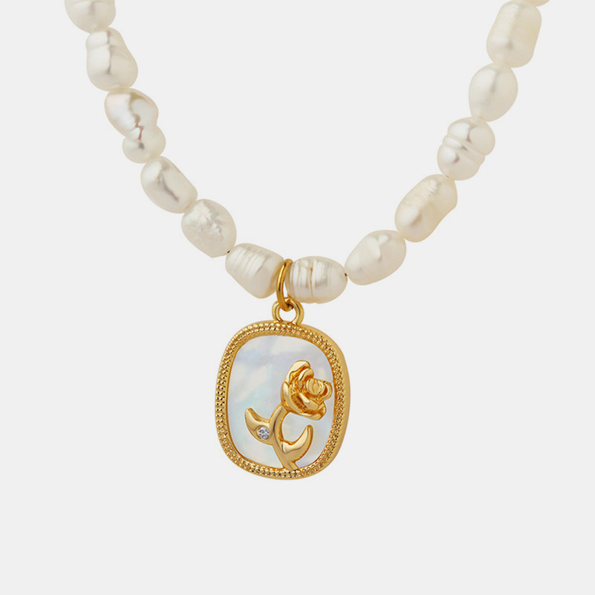 18K Gold-Plated Freshwater Pearl Boho Necklace - Spirit and Rebel [Spirit and Rebel]   