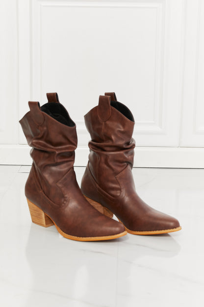 MMShoes Better in Texas Scrunch Cowboy Boots in Brown [Spirit and Rebel]   