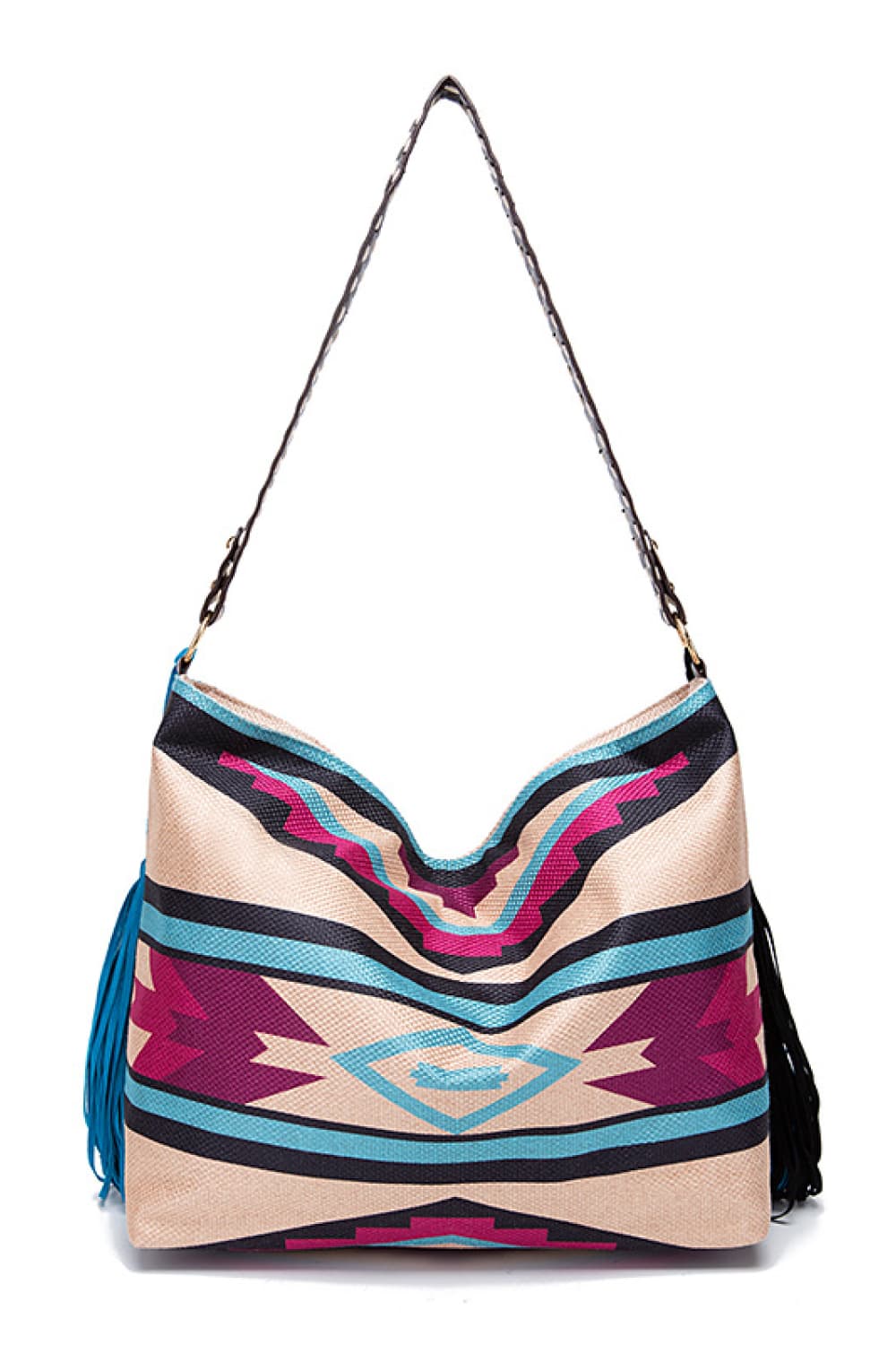 Geometric Canvas Tote Boho Bag - Spirit and Rebel [Spirit and Rebel]   