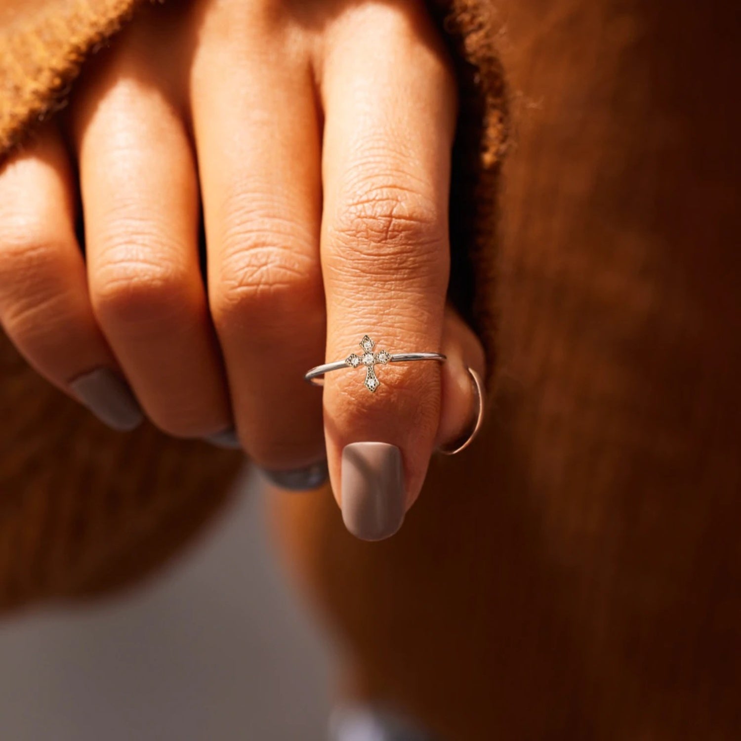 925 Sterling Silver Cross Ring - Spirit and Rebel [Spirit and Rebel]   