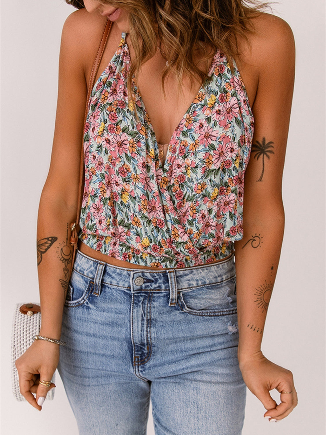 Floral Surplice Boho Cami - Spirit and Rebel [Spirit and Rebel]   