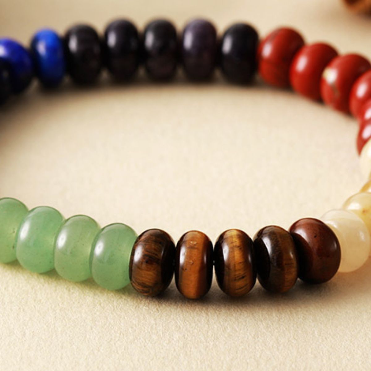 Contrast Natural Stone Bead Boho Bracelet - Spirit and Rebel [Spirit and Rebel]   