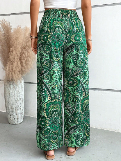 Printed Wide Leg Pants [Spirit and Rebel]   