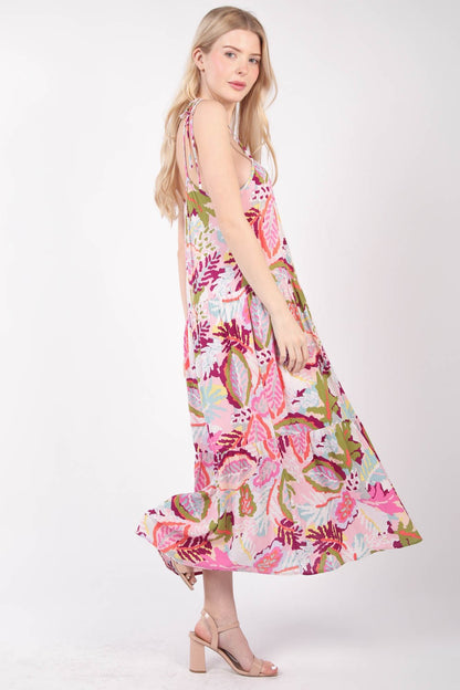 VERY J Tropical Printed Cami Boho Midi Dress [Spirit and Rebel]   