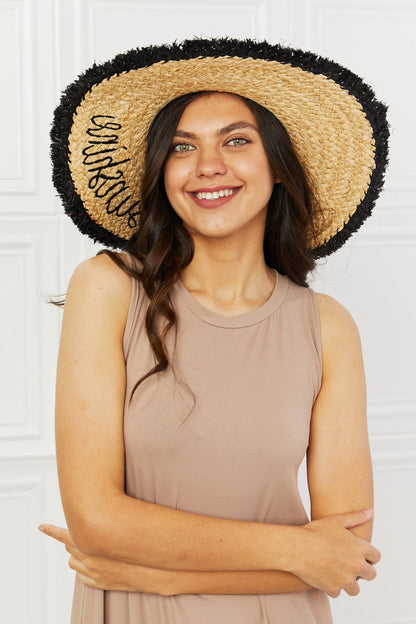 Fame Sunshine Straw Fringe Hat [Spirit and Rebel]