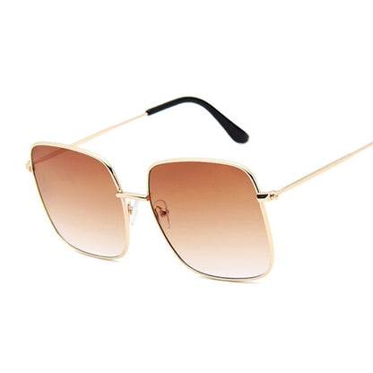 Sunny Days Fashion Square Sunglasses for Women Sunset and Swim GoldBrown