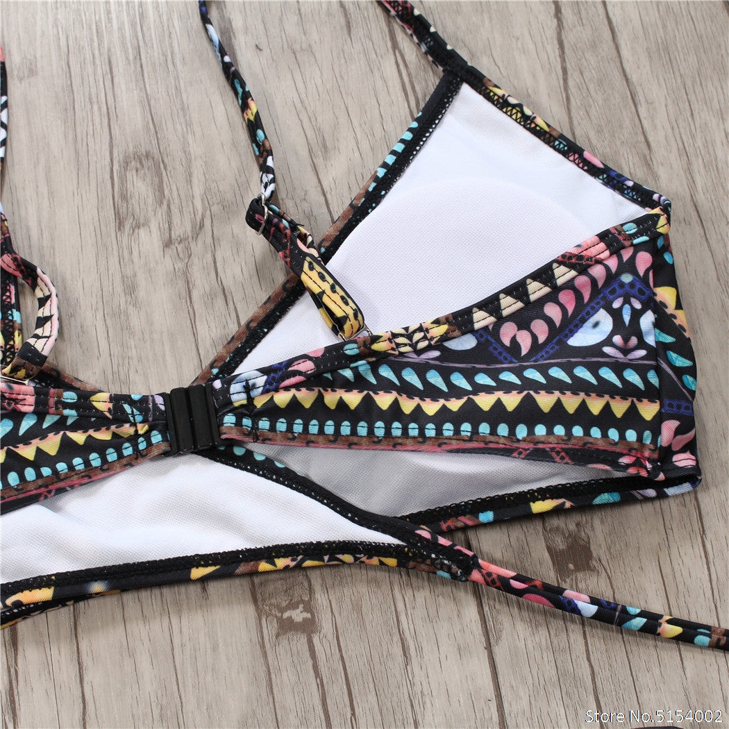 Aztec Temptation Hollow Out Strappy Bandage Bikini [Spirit and Rebel]