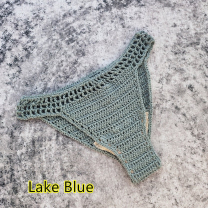 Boho Handmade Crochet Bikini Bottoms [Spirit and Rebel] Lake Blue S