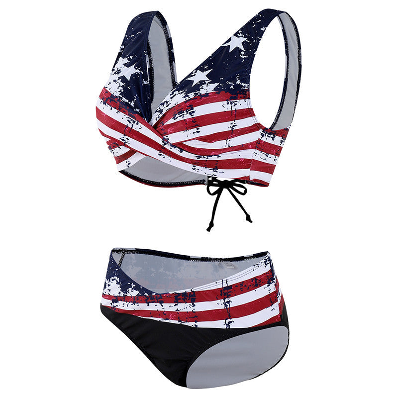 American Flag DD+ Plus Size Padded Bikini [Spirit and Rebel]