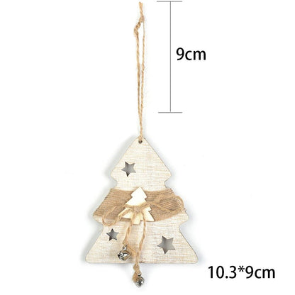 Enchanting 3-Piece Boho Christmas Wooden Pendants Set [Spirit and Rebel] 3pcs Tree  