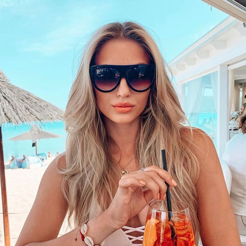 Beach Goddess Oversized Sunglasses For Women UV400 Sunset and Swim