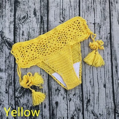 Mediterranean Goddess Crochet Bikini Bottoms [Spirit and Rebel] Yellow S