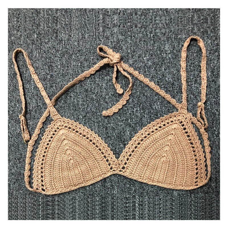 Waves and Sand Handmade Crochet Bikini Set Sunset and Swim