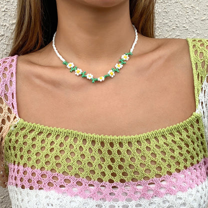 Trendy Flower Passion Beads Choker Necklace Sunset and Swim C04512