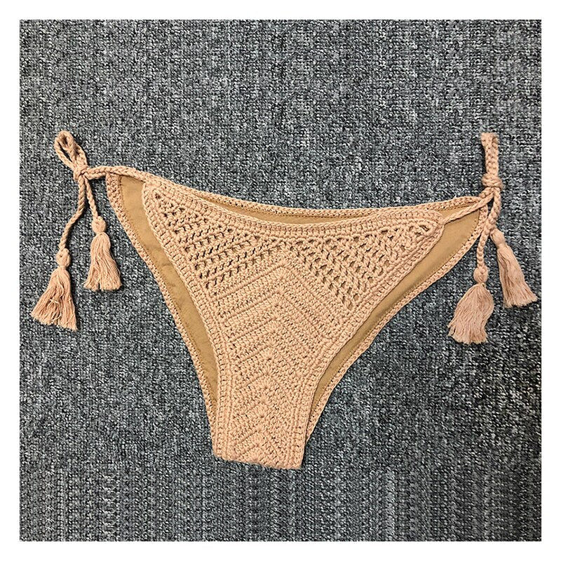 Waves and Sand Handmade Crochet Bikini Set Sunset and Swim