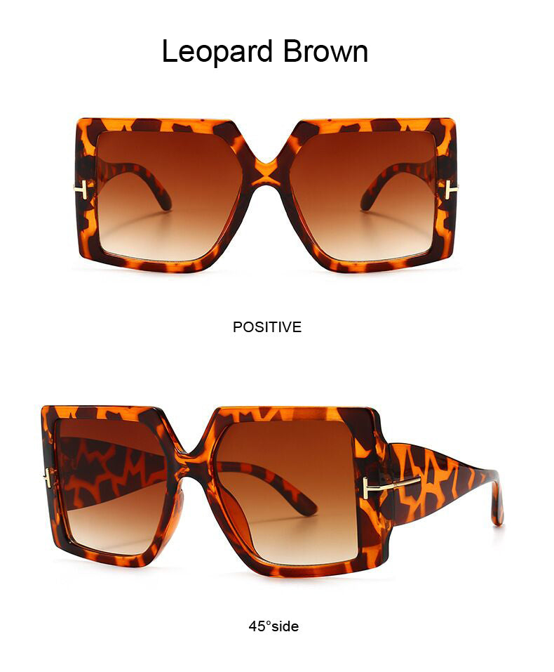 Rome Love Square Oversized Sunglasses for Women Sunset and Swim