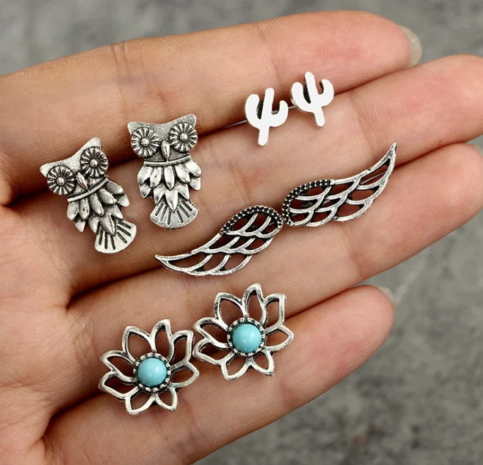 Everyday Enchantment Boho Stud Earrings [Spirit and Rebel] 8 PCS-Style 6  